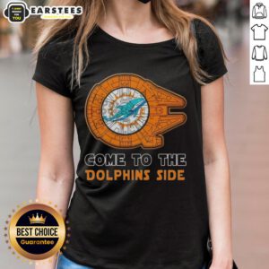 Awesome Star Wars Miami Dolphins ladies tee featuring a stylish design for fans of both franchises.