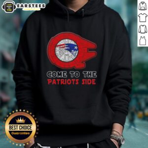 Awesome Star Wars hoodie featuring New England Patriots logo, perfect for fans of both franchises.