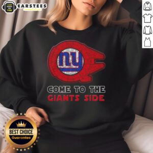 Awesome Star Wars New York Giants side sweatshirt featuring iconic designs for fans of both franchises.