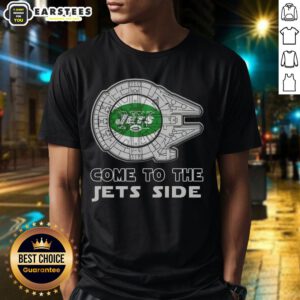 Awesome Star Wars Come To The New York Jets Side T-Shirt featuring a unique design for fans of both franchises.