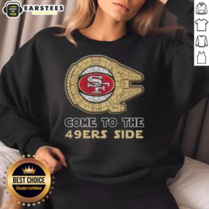 Awesome Star Wars sweatshirt featuring San Francisco 49ers design, perfect for fans of both franchises.