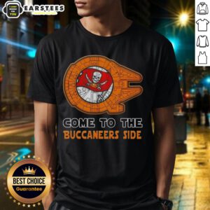 Awesome Star Wars Come To The Tampa Bay Buccaneers Side T-Shirt featuring unique design for fans of both franchises.