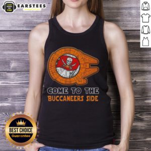 Awesome Star Wars Come to the Tampa Bay Buccaneers Side Tank Top featuring iconic characters in team colors.