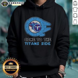 Awesome Star Wars hoodie featuring Tennessee Titans logo, perfect for fans combining sports and sci-fi style.