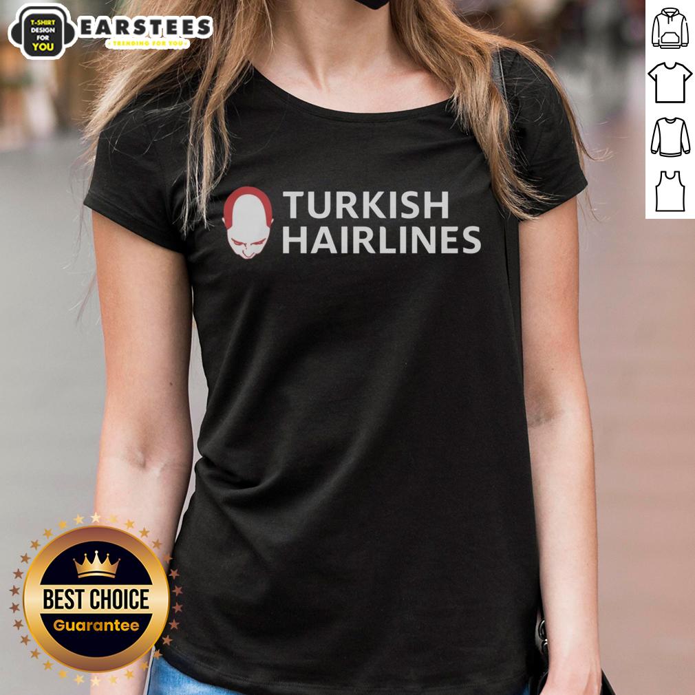 Awesome Turkish Hairlines Ladies Tee featuring stylish design and vibrant colors for trendy women's fashion.