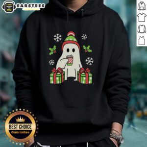 Cute Christmas ghost hoodie featuring a playful ghost design, perfect for festive holiday outfits and cozy winter wear.
