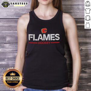 Stylish 2025 Calgary Flames hockey logo tank top, perfect for fans showcasing team spirit and summer style.