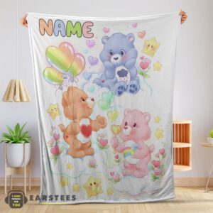Good Care Bears Friends Blanket Cute Fleece Customized Blanket