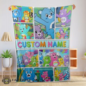 Good Care Bears Friends Blanket Fleece Customized Blanket