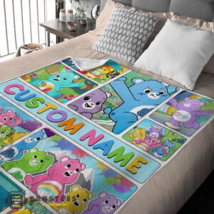 Alternative view of Good Care Bears Friends Blanket Fleece Customized Blanket