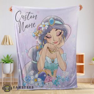 Good Cartoon Disney Aladdin Jasmine Princess Blanket Fleece Customized Blanket