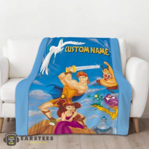 Alternative view of Good Cartoon Disney Hercules With Friends Blanket Fleece Customized Blanket