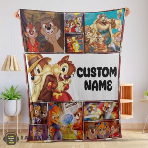 Good Disney Cartoon Chip And Dale Family Cute Blanket Fleece Customized Blanket