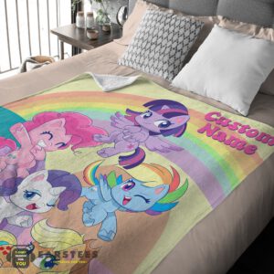 Alternative view of Good Cartoon My Little Pony Pony Life Friends Blanket Fleece Customized Blanket