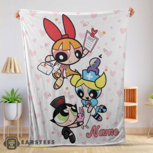 Good Cartoon Network The Powerpuff Girls Nurse Blanket Fleece Customized Blanket