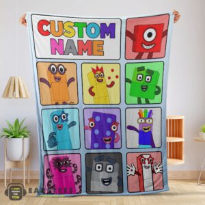 Good Cartoon Numberblocks Characters Blanket Fleece Customized Blanket
