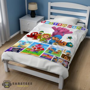 Alternative view of Good Cartoon Pocoyo Lovely Birthday Party Cute Blanket Fleece Customized Blanket