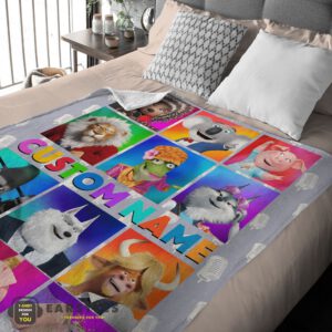 Alternative view of Good Cartoon Sing Character Blanket Fleece Customized Blanket