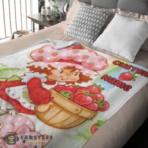 Alternative view of Good Cartoon Strawberry Shortcake Blanket – Customize Blanket