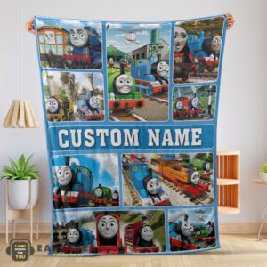 Good Cartoon Thomas And Friends Blanket Fleece Customized Blanket
