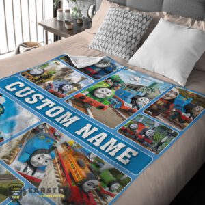 Alternative view of Good Cartoon Thomas And Friends Blanket Fleece Customized Blanket