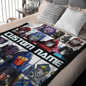 Alternative view of Good Cartoon Transformers Characters Blanket Fleece Customized Blanket