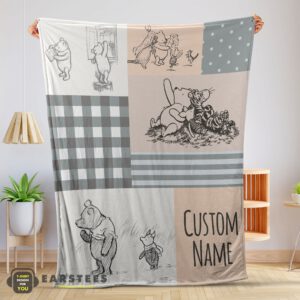 Good Classic Winnie The Pooh & Friends Sketch Blanket Fleece Customized Blanket