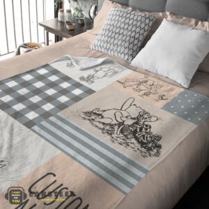 Alternative view of Good Classic Winnie The Pooh & Friends Sketch Blanket Fleece Customized Blanket