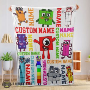 Good Colorful Number Blocks Blanket Fleece Customized Blanket