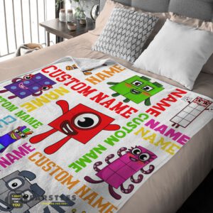Alternative view of Good Colorful Number Blocks Blanket Fleece Customized Blanket