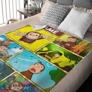 Alternative view of Good Curious George Ted ShacklefordBlanket Fleece Customized Blanket