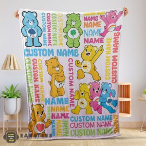 Good Cute Care Bears & Friends Blanket Fleece Customized Blanket