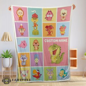 Good Cute Chibi Animals Blanket Fleece Customized Blanket