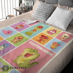 Alternative view of Good Cute Chibi Animals Blanket Fleece Customized Blanket