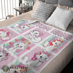 Alternative view of Good Cute Disney Cartoon The Aristocats Marie Blanket Fleece Customized Blanket