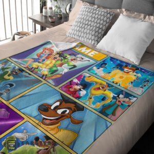Alternative view of Good Disney A Goofy Movie Max Goof & Powerline Blanket Fleece Customized Blanket
