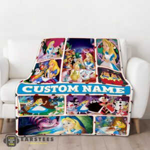 Alternative view of Good Disney Alice In Wonderland Adventure Collage Blanket Fleece Customized Blanket