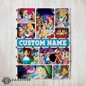 Good Disney Alice In Wonderland Adventure Collage Blanket Fleece Customized Blanket
