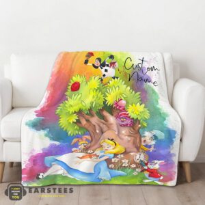 Alternative view of Good Disney Alice In Wonderland Dreaming Blanket Fleece Customized Blanket