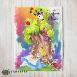 Good Disney Alice In Wonderland Dreaming Blanket Fleece Customized Blanket