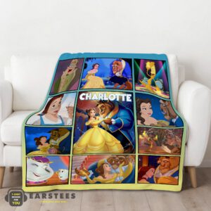 Alternative view of Good Disney Beauty And The Beast Mystery To Love Collage Blanket Fleece Customized Blanket