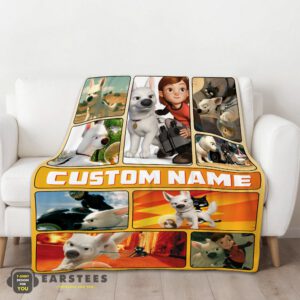 Alternative view of Good Disney Bolt Cartoon Bolt And Penny Blanket Fleece Customized Blanket