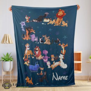 Good Disney Cartoon All Cats Character Blanket Fleece Customized Blanket