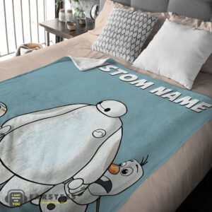 Alternative view of Good Disney Cartoon Big Hero 6 Baymax With Friends Blanket Fleece Customized Blanket