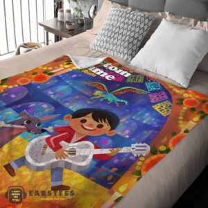 Alternative view of Good Disney Cartoon COCO Boy With Guitar Cute Blanket Fleece Customized Blanket