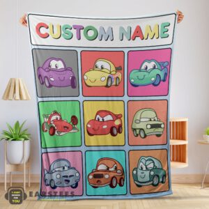 Good Disney Cartoon Cars With All Friends Blanket Fleece Customized Blanket