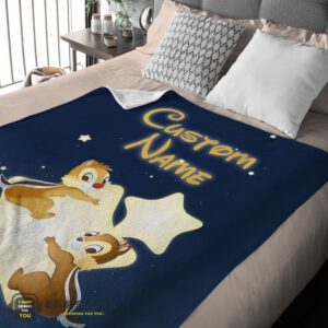 Alternative view of Good Disney Cartoon Chip And Dale Cute Blanket Fleece Customized Blanket