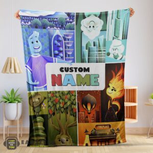 Good Disney Cartoon Elemental Ember Wade Lutz Clod Blanket Fleece Customized Blanket