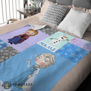 Alternative view of Good Disney Cartoon Frozen Elsa Princess Anna Olaf Blanket Fleece Customized Blanket