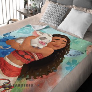 Alternative view of Good Disney Cartoon Moana Family With Friends Cute Blanket Fleece Customized Blanket